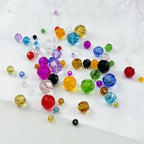 480pcs Crystal Glass Beads 3mm 4mm 6mm 8mm 10mm Round Faceted Glass Spacer Beads for Bracelets Necklace Earring DIY Jewelry Making Craft(Grass Green) - color: Grass Green