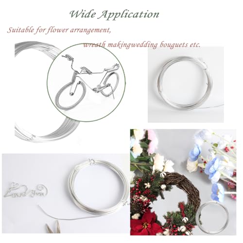 Aluminum Wire, 1 Roll 1.5mm 15 Gauge 32.8 Feet Silver Bendable Armature Wire for Making Dolls Skeleton DIY Crafts - size: 1.5mm