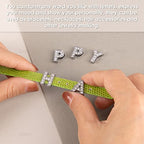 AUEAR, 104 Pack Silver A-Z 8mm Full Rhinestone Slide Crystal Alphabet Letter Charm Alloy for Bracelets Necklace Wristbands DIY Jewelry Making - color: Silver, size: 104 Pack
