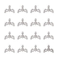KISSITTY 20pcs Tibetan Silver Wave Chandelier Component Links Charm Pendant Connectors with 3 Holes for Dangle Earring Multi Strands Bracelet Necklace Jewelry Making Craft Supplies - color: Antique Silver, Wave