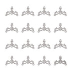KISSITTY 20pcs Tibetan Silver Wave Chandelier Component Links Charm Pendant Connectors with 3 Holes for Dangle Earring Multi Strands Bracelet Necklace Jewelry Making Craft Supplies - color: Antique Silver, Wave