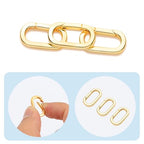 10pcs 14K Gold Plated Oval Clasps,Jewelry Clasps,Gold Paper Clip Clasps,DIY Bracelets Necklaces Jewelry Making and Repairing (Gold-19mm) - color: Gold-19mm