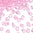 DomeStar Pink Fake Ice, 150PCS Acrylic Fake Diamonds, Plastic Crystals Gems, Vase Fillers DIY Craft Makeup Brush Rocks Wedding Party Table Centerpieces Scatter Decorations - color: Light Pink