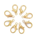 HDSupplies 50 Pieces - Lobster Clasps - Gold Tone - 21x12mm w/ 2mm Hole - color: Gold Tone, size: 21x12mm