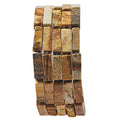 BEADIA Natural Brown Picture Jasper Tube Beads 13x4mm 30pcs Rectangle Loose Semi Gemstone Beads for Jewelry Making Design - color: Brown Picture Rectangle