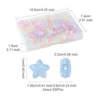 200Pcs Acrylic Luminous Star Beads for DIY Jewelry Bulk Glow in the Dark Mixed Color Cute Spacer Beads for Bracelets Necklaces Earrings Making and Crafting - color: Luminous Star- 200 pcs