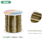 M METERXITY 0.3mm Jewelry Wire, 28 Gauge 328FT Craft Wire Copper Beading Wire for Jewelry Making/Planting/Weaving/DIY Crafting, Soft Metal Wires [100M, Bronze Tone] - color: Bronze Tone, size: 0.3mm 28 Gauge