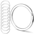 CREST Surgical and Marine Grade Stainless Steel Split Ring for Keychains SS316L Key Rings for Car Keys - color: 10-pack Large