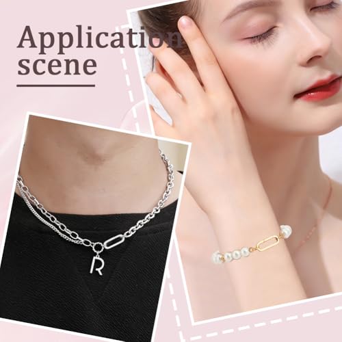 Beebeecraft 1 Box 2Pcs Oval Clasps Real 18K Gold Plated 925 Sterling Silver Rhodium Plated Round Trigger Connector Snap Clip Spring Gate Rings for Jewelry Making Necklace Bracelet DIY Crafts Supplies - color: Gold and Silver