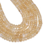 Songxi 5x8mm Natural Gold Rutilated Quartz Stone Rondelle Beads, 75PCS Spacer Round Loose Abacus Beads for Jewelry Making, Gemstone for Bracelet Necklace Earrings, Arts and Crafts - color: Gold Rutilated Quartz