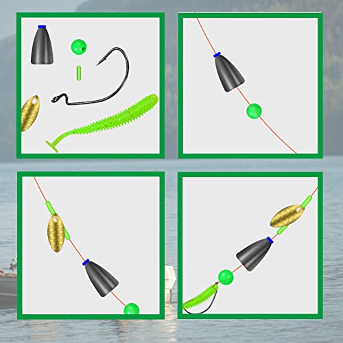 1000PCS 5mm Fishing Beads Accessories Set Mix 10 Colors Round Fishing Rig Beads Luminous Plastic Fishing Line Beads