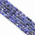 MJDCB 225pcs Natural Small Stone Beads 3mm Sodalite Round Smooth Loose Gemstone Bead for Jewelry Making Bracelets Earrings Necklaces Accessories - color: Sodalite