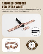 Jecanori Pure Copper Bracelet for Men, 5X Strength Magnetic Bracelets for Men with 5,000 Gauss Ellipses Magnets & Premium Butterfly Clasp - style: Smooth