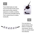 KISSITTY 240pcs Opaque Acrylic Letter J Cube Beads White Plastic Alphabet Loose Spacer Square Beads 4-5mm for DIY Name Bracelet Necklace Jewelry Crafts Making Hole: 1.8mm - color: Letter J#White and Black