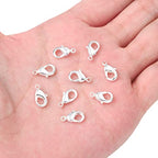 BEADIA Silver Plated Lobster Clasps Non Tarnish 12mm 20pcs for Jewelry Making Findings - color: Lobster Clasps Silver, size: 12mm