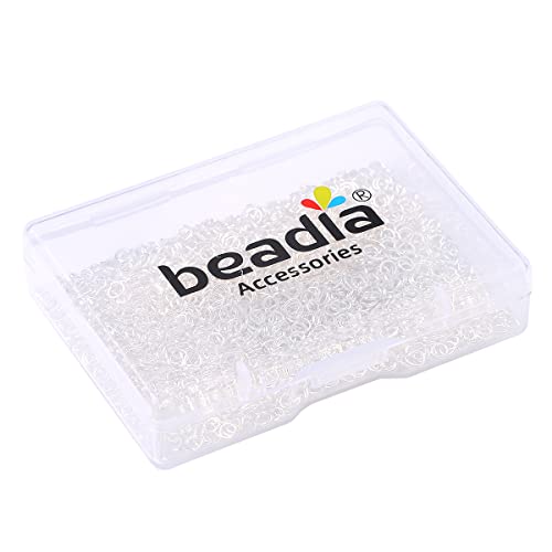 BEADIA Silver Plated Jump Rings Non Tarnish 3mm 1200pcs for Jewelry Making Findings - color: Silver, size: 0.5x3mm