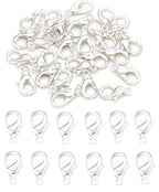 MSCFTFB 300 Pieces Mini Lobster Clasps Metal Lobster Claw Clips Fastener Hooks for Bracelet Necklace Choker Jewelry Making Findings DIY Keychain Bag Phone Dangle Charms (6x12mm,Silver) - color: Silver
