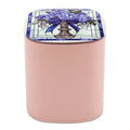 Stained Glass Bundle of Violets with A Bow Jewelry Boxes for Women, Earring Holder Organizer Rotating Jewelry Organizer for Necklaces Bracelets Ring