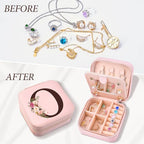 Travel Jewelry Case Box Organizer, Personalized Gifts for Women Wife Mom Aunt, Mothers Day Mom Gifts from Daughter Son, Bridal Shower Giftware for Women, Bridesmaid Proposal Unique Presents, Initial O - style: O