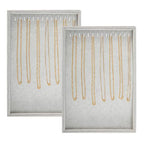 Polmart Stackable Necklace & Jewelry Organizer/Storage/Display Trays, Black Velvet (2-Pack) - color: Grey Velvet