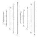 10Pcs Stainless Steel Necklace Extender Chain Links, Silver Necklace Extenders for Bracelet Anklet Stainless Steel Chain Extenders for Jewelry Making 2in 3in 4in 5in 6in (10 Silver) - color: Silver 10pcs