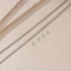 Mother’s Day Gift – Permanent Bracelet Kit with Love Vow Card, 316L Stainless Steel Chain & 925 Silver Heart Clasp, Handcrafted, Ideal for Anniversary & Romantic Date Night - color: Silver