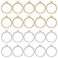 Oubaka 100pcs Open Bezels for Resin,Hollow Frame Pendants Blank Resin Pendants Open Bezel Pendants Backs Geometric Pressed Flower Frame for Jewelry Making,DIY Resin Crafts(K Gold,White K) - color: 100pcs Round Open Bezel Pendants