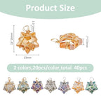 SUPERFINDINGS 40Pcs Wire Wrapped Star Pendants AB Color Electroplate Glass Charms Mixed Color Crystal Dangle Charms for Earring Bracelet Necklace Jewelry Making - color: Gold+Silver