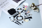 MAIBAOTA 120 Pcs Black Silicone Beads 15 mm Bulk for Keychain/Pens/Bracelet/Necklace Making Rubber Round Beads for Craft Making (with Boxed Kits) - color: Black