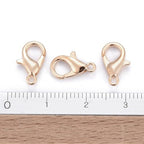 HDSupplies 100 Pieces - Lobster Clasps - KC Gold Tone - 12x6mm / 1.2mm Hole - color: KC Gold Tone, size: 12x6mm