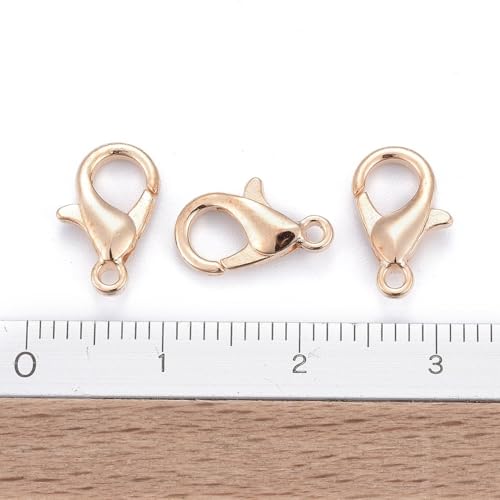 HDSupplies 100 Pieces - Lobster Clasps - KC Gold Tone - 12x6mm / 1.2mm Hole - color: KC Gold Tone, size: 12x6mm