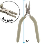 The Beadsmith Flat Nose Plier, 6.25 inches (159mm), Polished Steel Head with Comfort Grip Handle & Double-leaf Spring - style: Flat Nose
