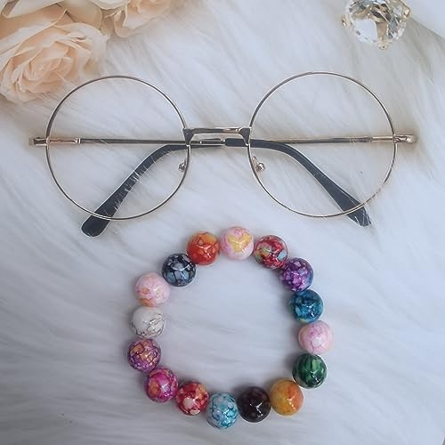 200PCS Acrylic Crystal Beads for Jewelry Making Round Loose Beads Charms Ink Patterns for Bracelets Earring Necklace Rings Adults Beading DIY Art Craft Projects Decor Birthday Gifts (14mm) - size: 14mm