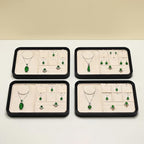 Oirlv Jewelry Display Tray for Vendors Velvet Jewelry Tray with Compartments for Rings and Necklaces(Beige) - color: Beige P21703
