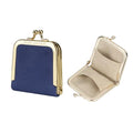 Royal Bagger Genuine Cow Leather Ultra-Slim Mini Jewelry Box, Ring & Necklace Storage, Slim Coin Purse with Kiss Lock for Women 3120 (Royal Blue) - color: Royal Blue