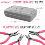 Hi-Spec 11pc Pink Womans Compact Crafts & Home DIY Repair Hand Tool Kit Set with Pliers, Cutters and Precision Screwdrivers for Ladies - size: 11pc