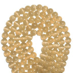 100pcs Champagne Cat Eye Beads 8mm Round Semi Precious Stone Hole Size 1mm DIY Charm Spacer Beading Smooth Gemstone Loose Beads for Jewelry Making Bracelets Necklaces Earrings Crafting - color: Champagne
