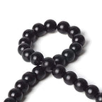 100Pcs Natural Stone 6mm Glass Black Matte Round Loose Gemstone Energy Healing Beads Hole Size 1mm DIY Smooth Beads Jewelry Making - color: Black Matte Beads, size: 6mm