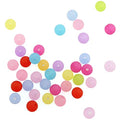 Tegg Matte Loose Bead 500PCS 6mm Mixed Colour Round Transparent Frosted Jewelry Glass Beads