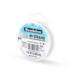 Beadalon 49 Strand Bead Stringing Wire, .024 in / 0.61 mm, Silver Color, 10 ft / 3.1 m - color: Silver Color, style: .024 in / 0.61 mm, 10 ft / 3.1 m