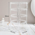 360° Rotating Jewellery Stand Organiser, Clear Display Earring Holder, 4 Tiers Jewellery Stand Necklace Stand Jewelry Dangle Earring Necklace Bracelet Display Rack Stand for Storage