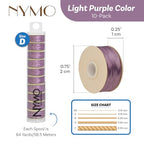 The Beadsmith Nymo Thread – 10-Pack Light Purple Color – Size D, .30mm Diameter, 64 Yard/58.5 Meter Spool – Made of Nylon – Bead Embroidery & Weaving, Off Loom & Loom Work and DIY Craft Projects - size: Size D, 64 Yards, style: Light Purple