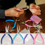 4 Pack Jewelry Making Pliers Tools Set, Jewelry Making Needle Nose Chain Nose Round Bent Pliers Wire Cutter for Bracelet Beading DIY Craft Jewelry Making Supplies - style: 4pcs-Mixed Color