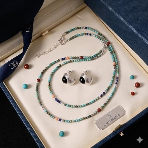 Handmade Natural Gemstone Beaded Necklace for Women, Cultured Freshwater Pearl Choker with Adjustable Extension Chain, Boho Healing Crystal Jewelry Collection - color: d green
