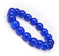 AD Beads Natural Gemstone Round Beads Stretch Bracelet Healing Reiki 10mm (Blue Jade) - color: Blue Jade
