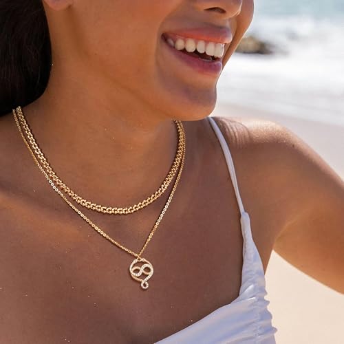 Dremmy Studios Dainty Gold Choker Necklace for Women 14K Gold Plated Coin Disc Figaro Layered Beaded Flat Mariner Sideways Cross Wishbone Link Clavicle Necklaces - style: 4.8mm Curb Chain