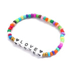 Acrylic Letter Beads 4mm Flat Round, 6mm Square - Beads for Making Friendship Bracelet or Necklace (28 Pieces of Square White with Black) - color: 28 pieces of square white with black