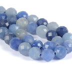 6mm Blue Aventurine Faceted Gemstone Round Loose Beads Strand 15.5-16" DIY Jewelry Making - color: Blue Aventurine