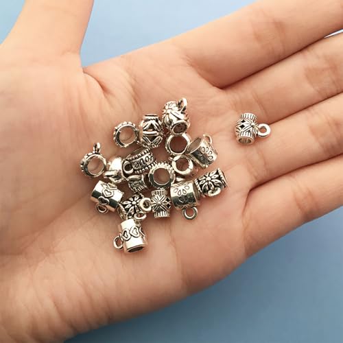 100 Pieces Jewelry Making Charms Pendants for Bracelet Bulk lot Necklace Earrings Keychain Charms Beads DIY Kit Trendy Craft - style: European Chain hook