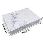 TheDisplayGuys - 100-Pack #75 Cotton Filled Cardboard Paper Jewelry Boxes Gift Case - Marble White (7.1" x 5.2" x 1.3") - for Shipping or Storage - size: 1 Count (Pack of 100), style: 7.1" x 5.2" x 1.3" (#75)